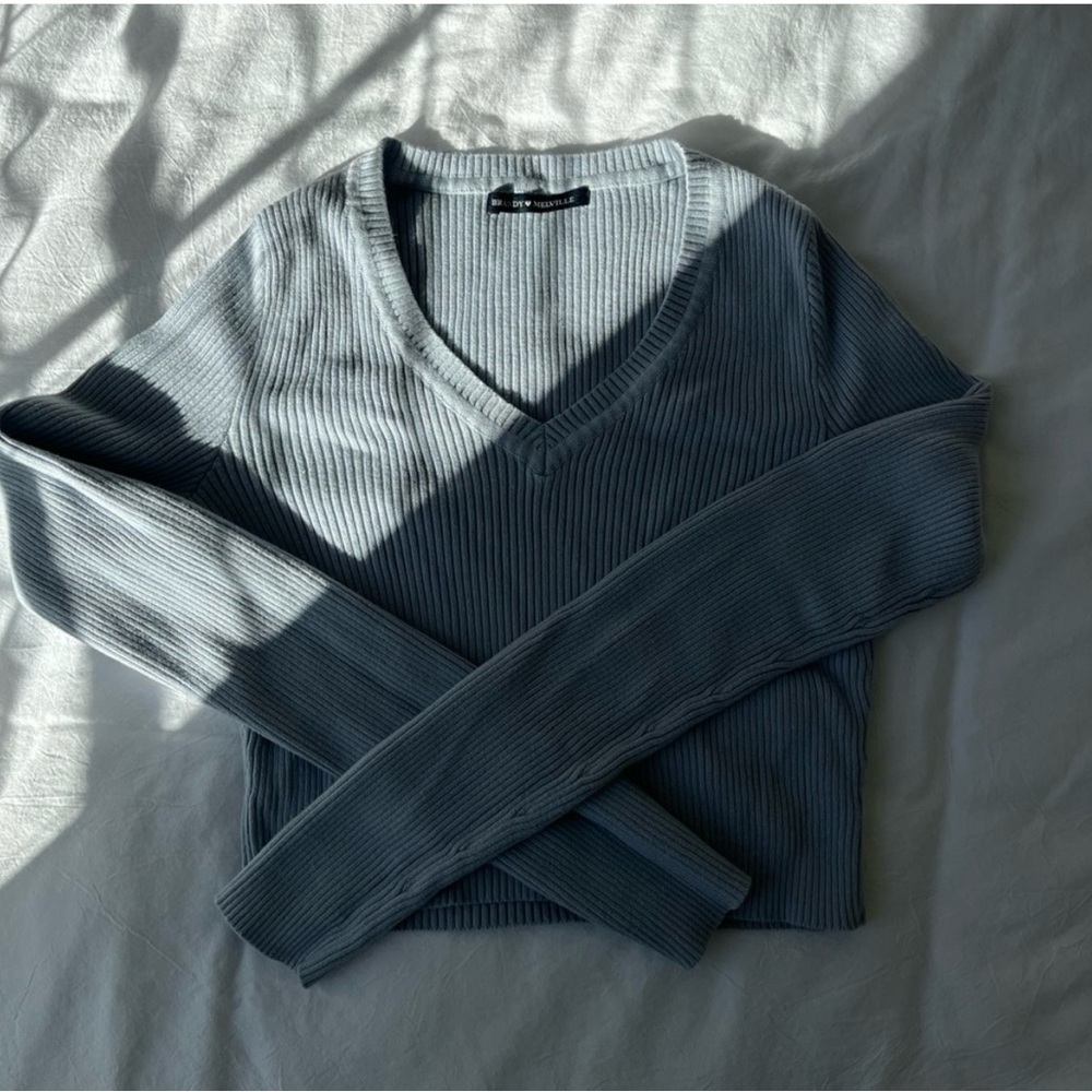 Brandy Melville blue cropped sweater